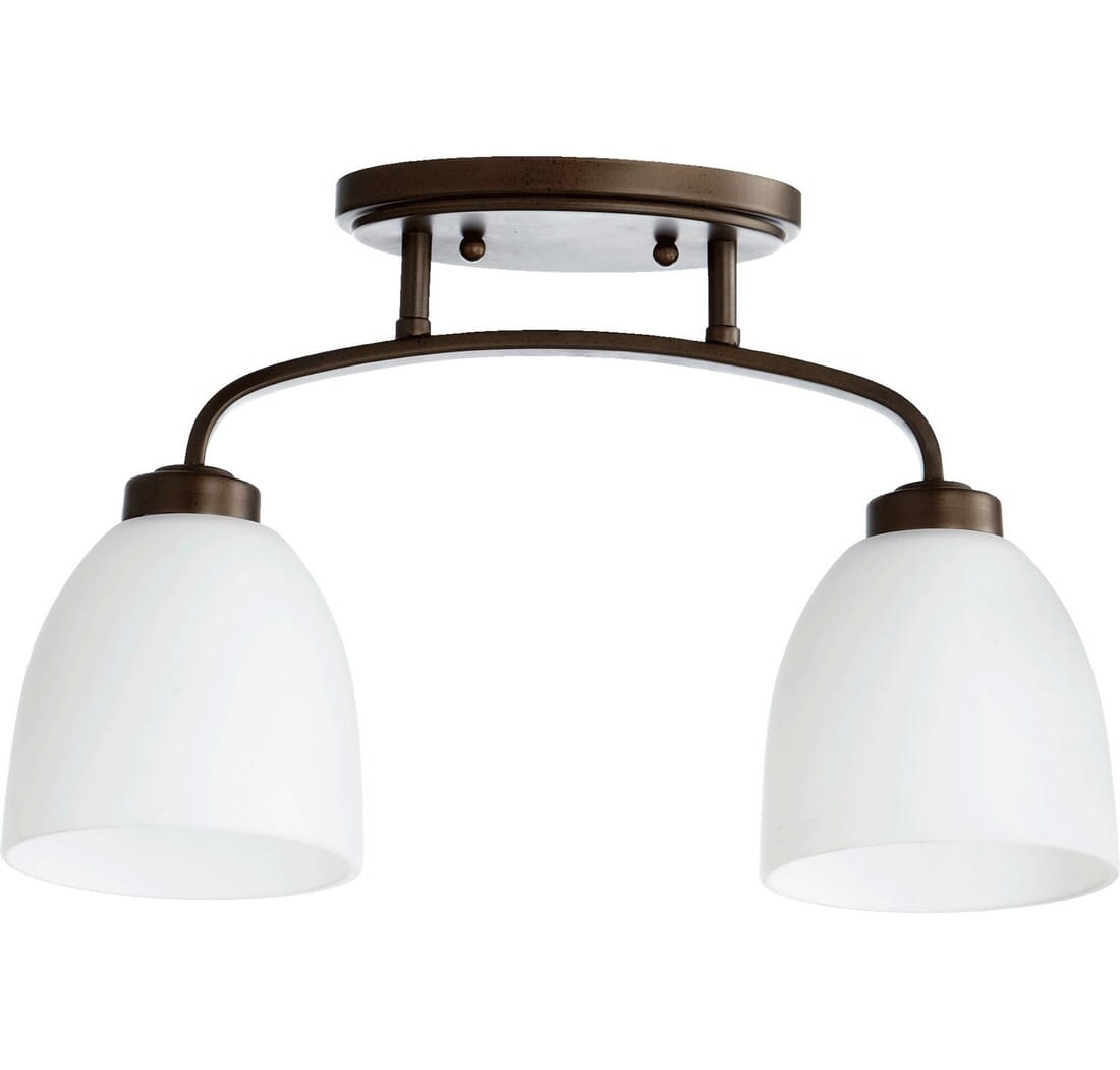 Quorum Reyes 2-Light 5" Ceiling Light in Oiled Bronze