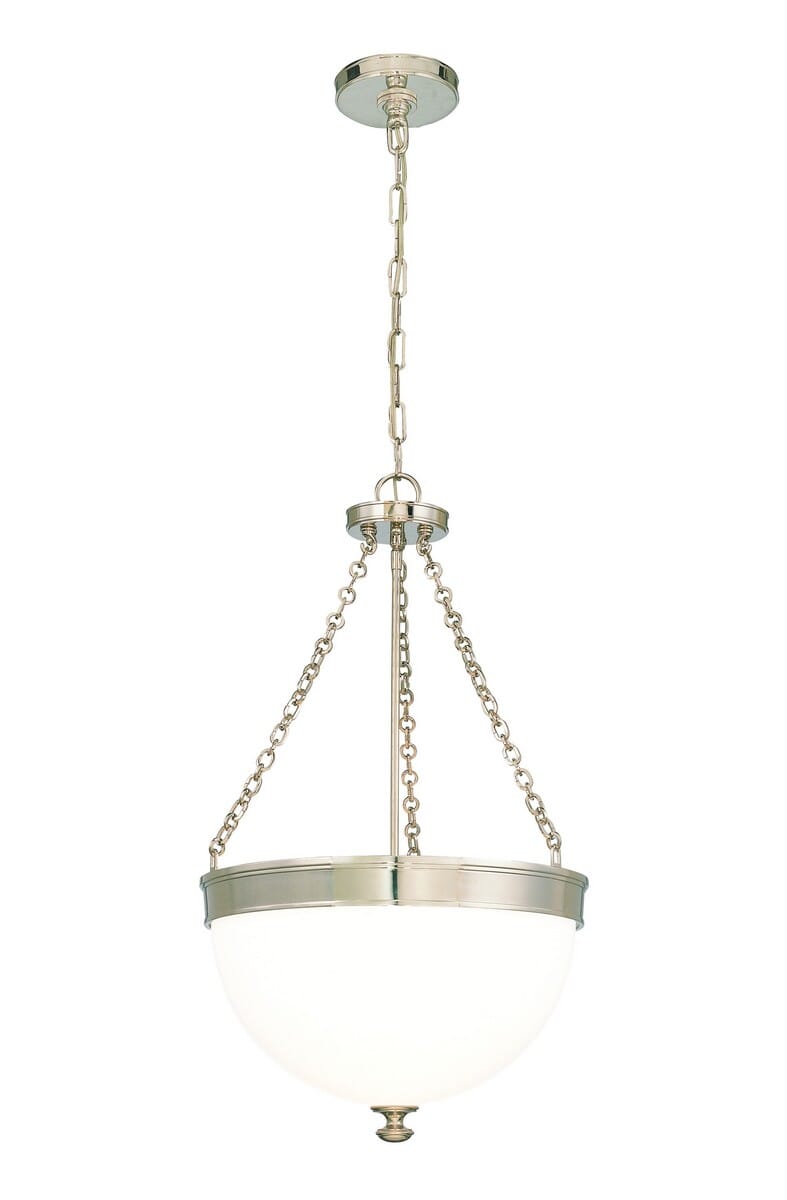 Hudson Valley Barrington 3-Light 28" Pendant Light in Polished Nickel