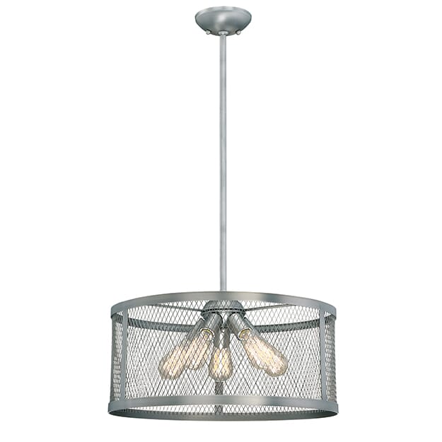 Millennium Lighting Akron 5-Light Pendant in Brushed Pewter