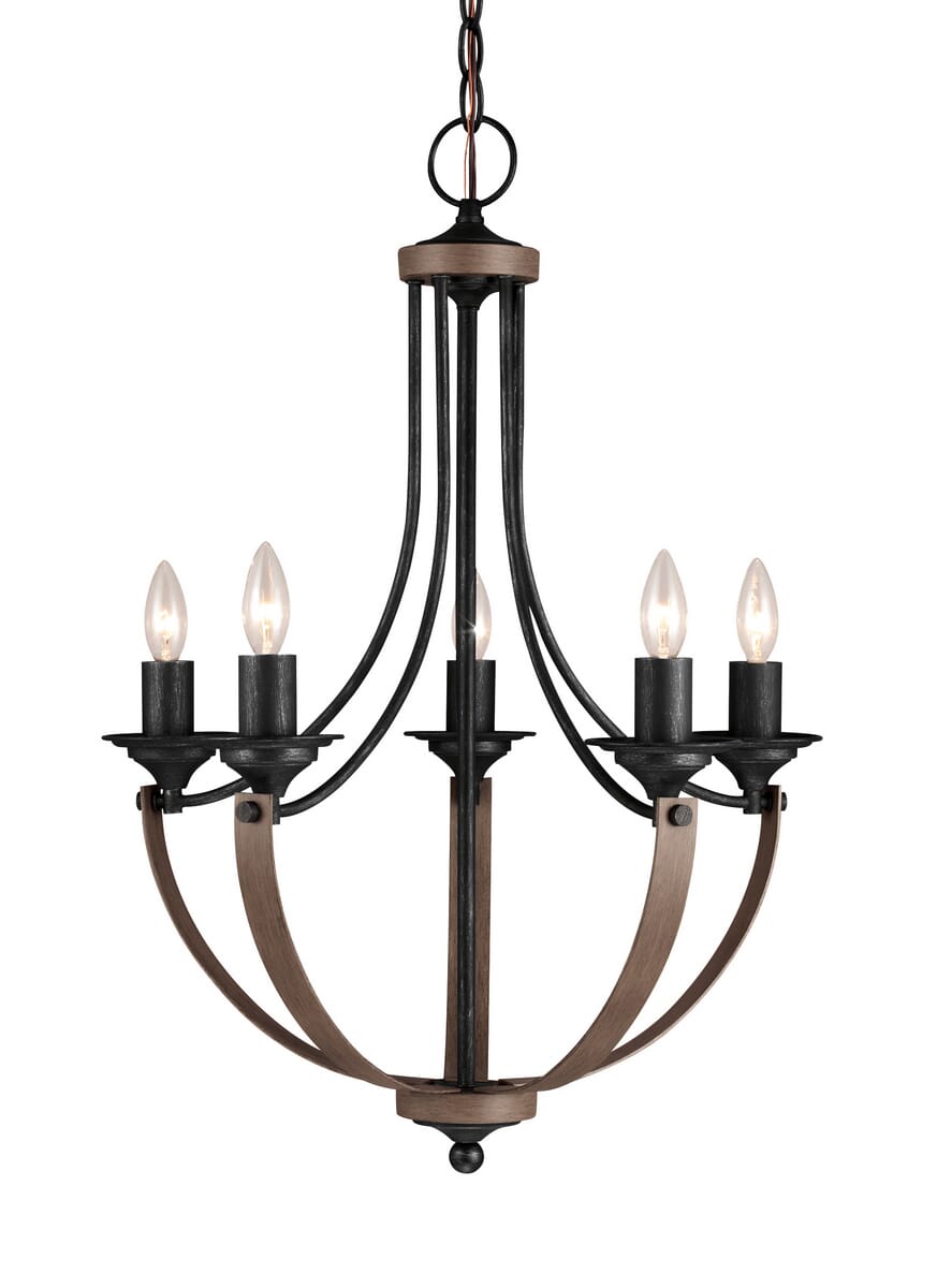 Sea Gull Corbeille 5-Light Chandelier in Stardust