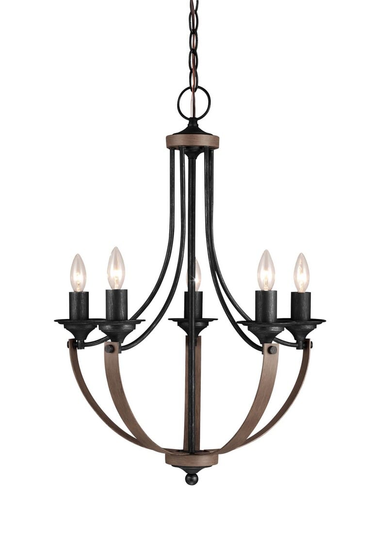 Sea Gull Corbeille 5-Light Chandelier in Stardust