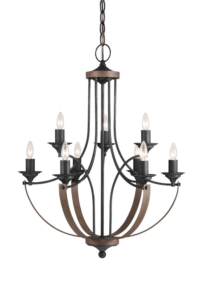 Sea Gull Corbeille 9-Light Chandelier in Stardust