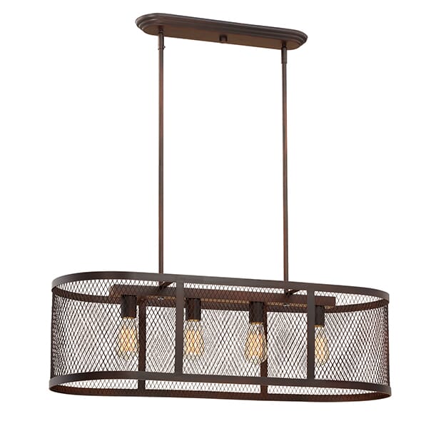 Millennium Lighting Akron 4-Light Island in Rubbed Bronze