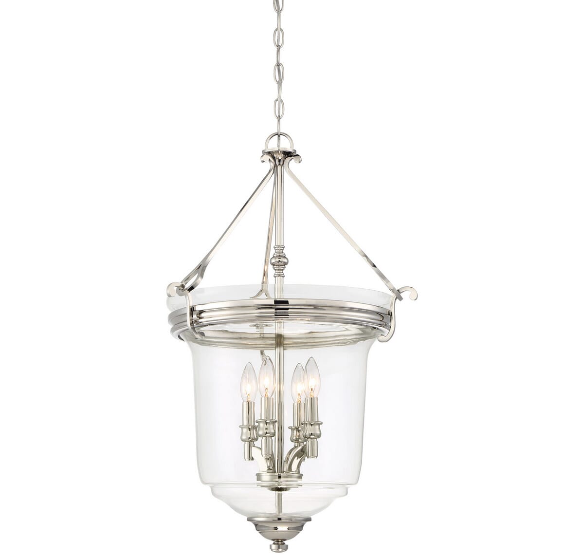 Minka Lavery Audrey'S Point 4-Light 20" Pendant Light in Polished Nickel