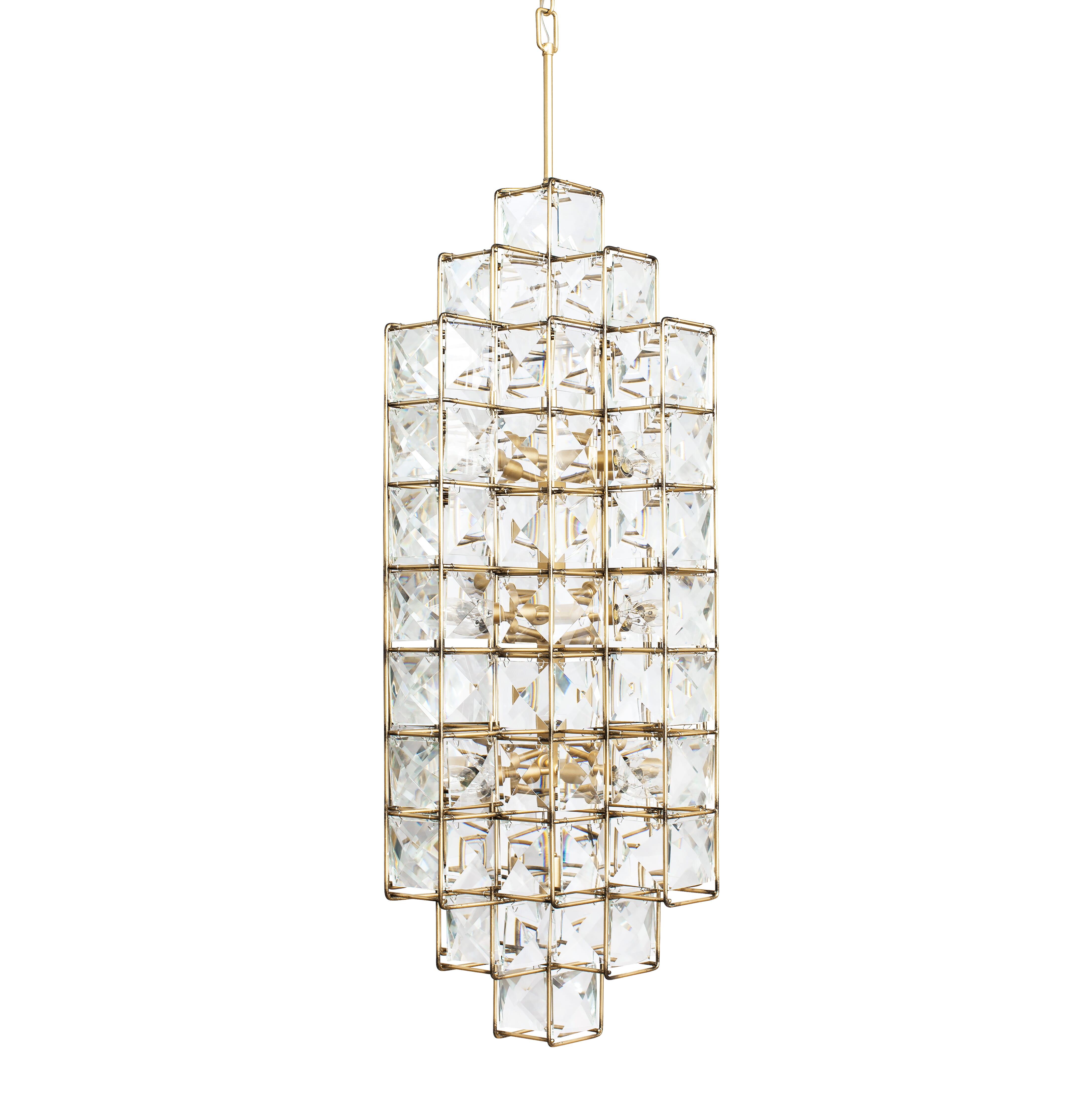 Varaluz Cubic 14-Light 19" Foyer Light in Calypso Gold