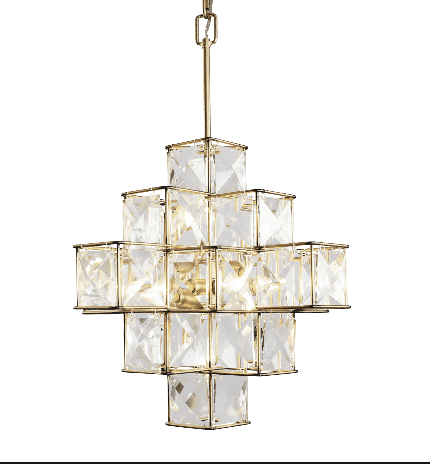 Varaluz Cubic 6-Light 19" Pendant Light in Calypso Gold