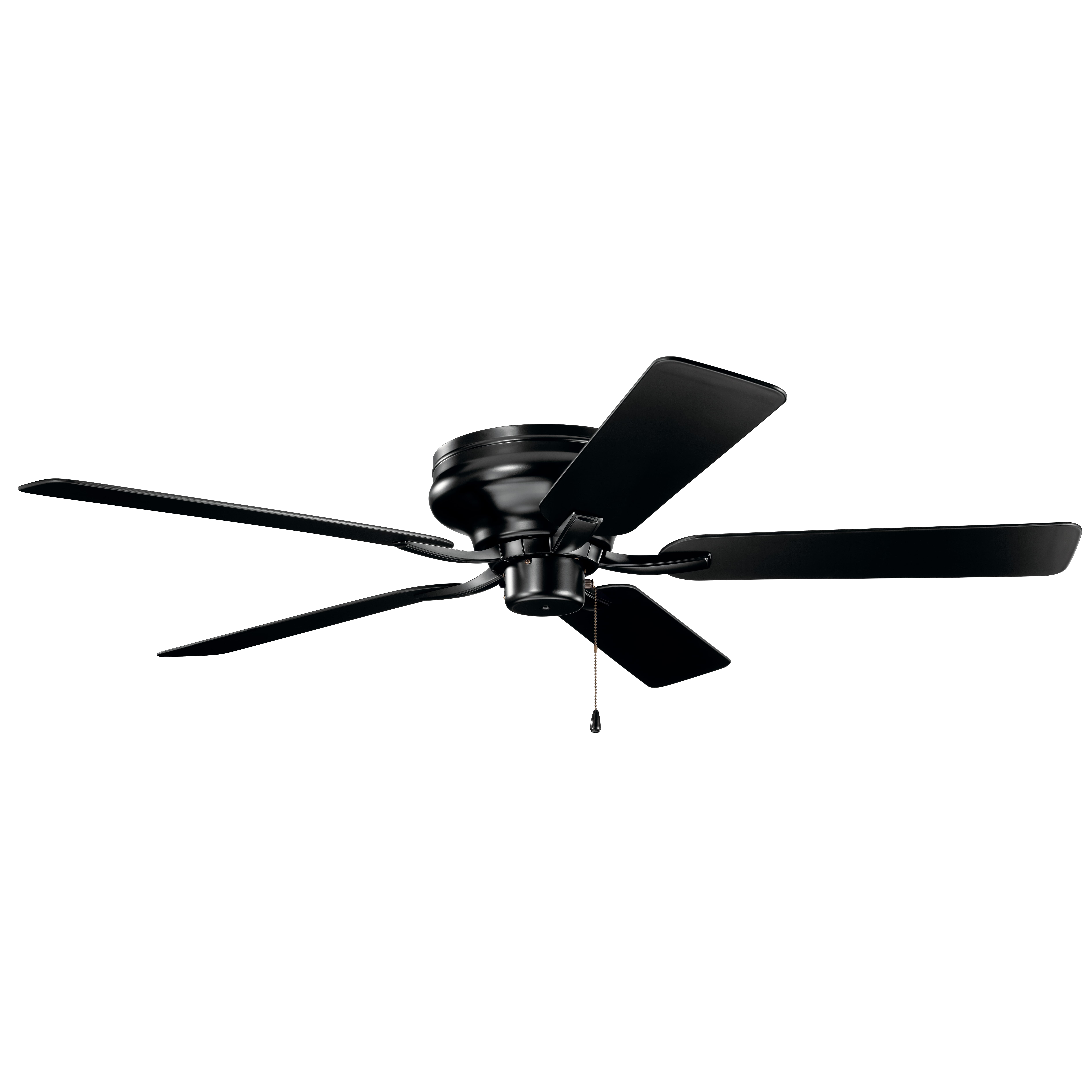 Kichler Basics Pro Legacy Patio 52" Indoor/Outdoor Flush Mount Ceiling Fan in Satin Black