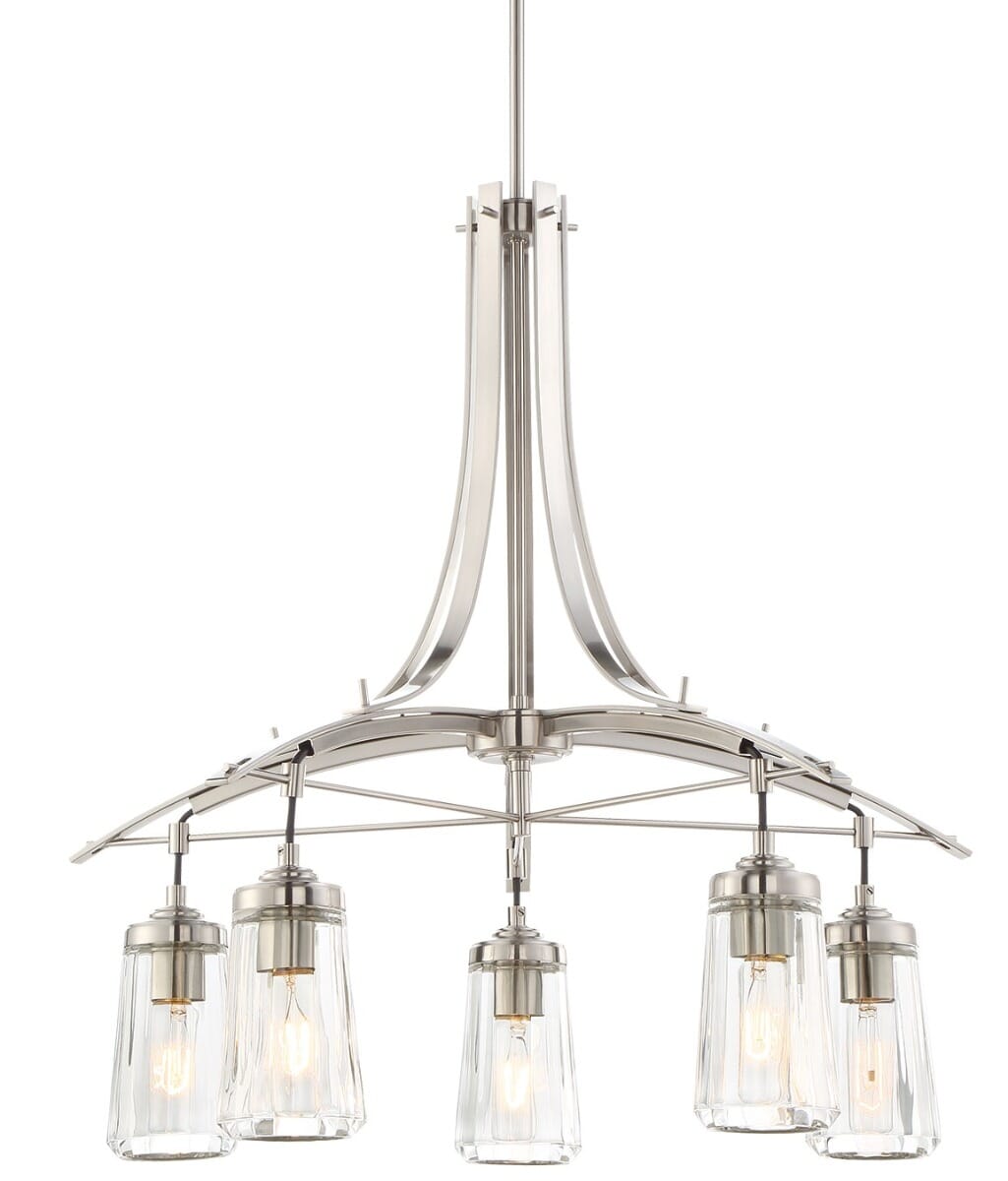 Minka Lavery Poleis 5-Light Chandelier in Brushed Nickel