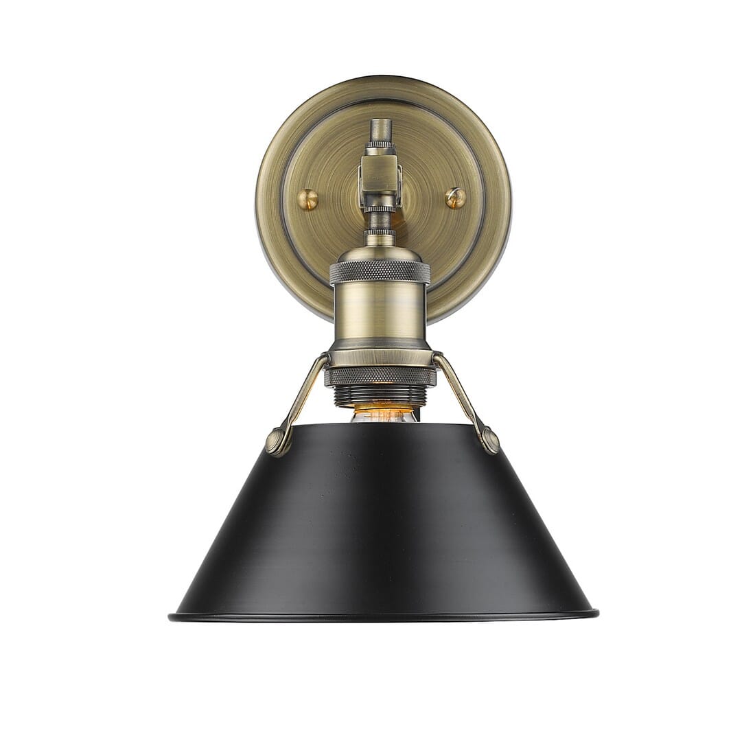 Golden Orwell 8" Bathroom Vanity Light in Aged Brass