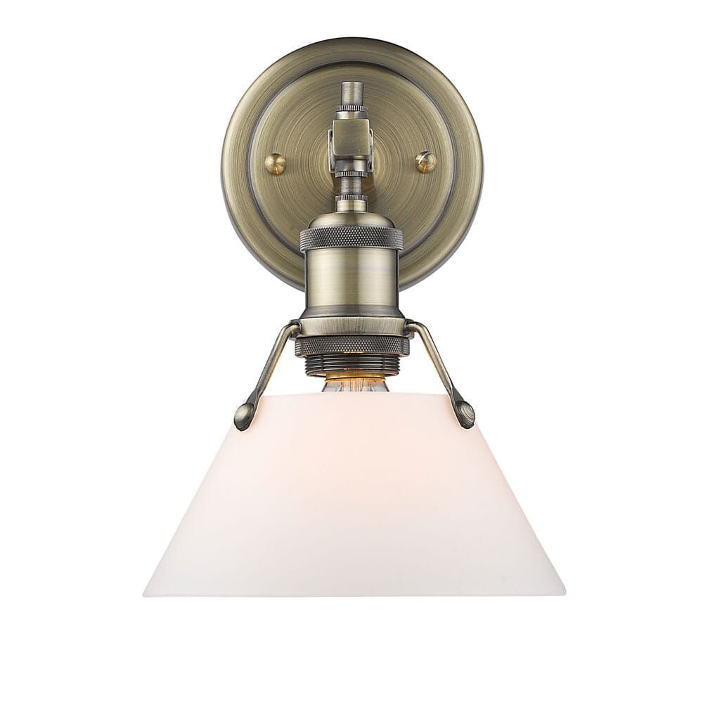 Golden Orwell 8" Bathroom Vanity Light in Aged Brass