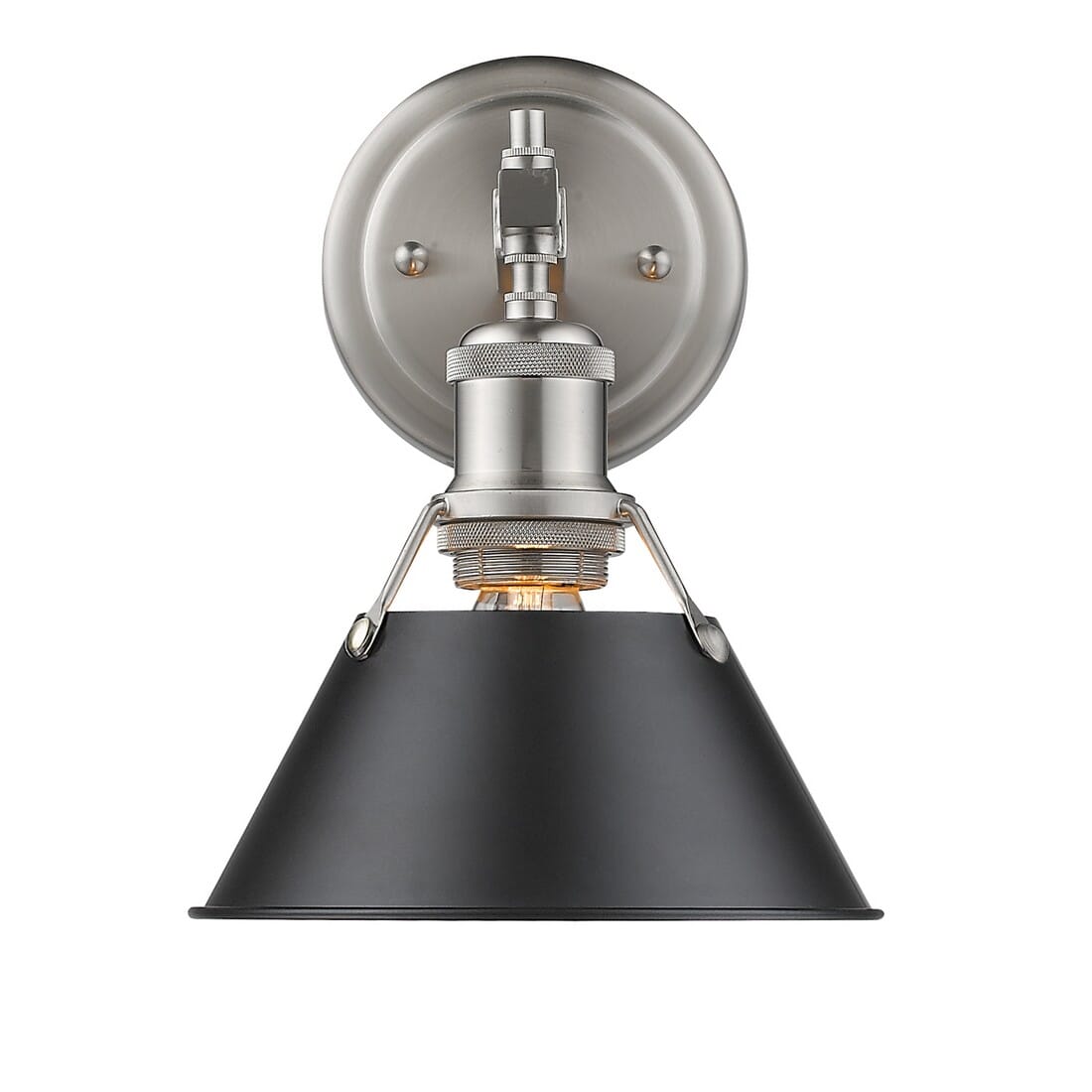 Golden Orwell 8" Bathroom Vanity Light in Pewter