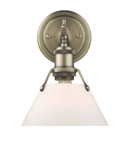 Golden Orwell 8" Bathroom Vanity Light in Pewter