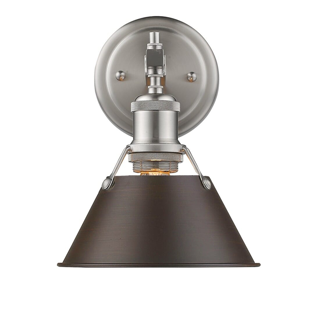 Golden Orwell Bathroom Vanity Light in Pewter