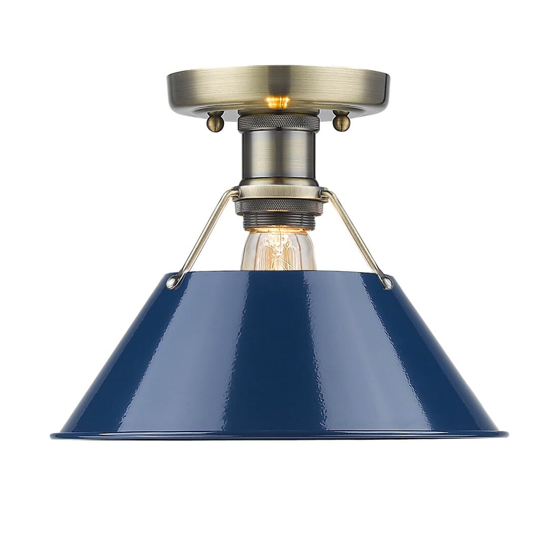 Golden Orwell 10" Ceiling Light in Aged Brass