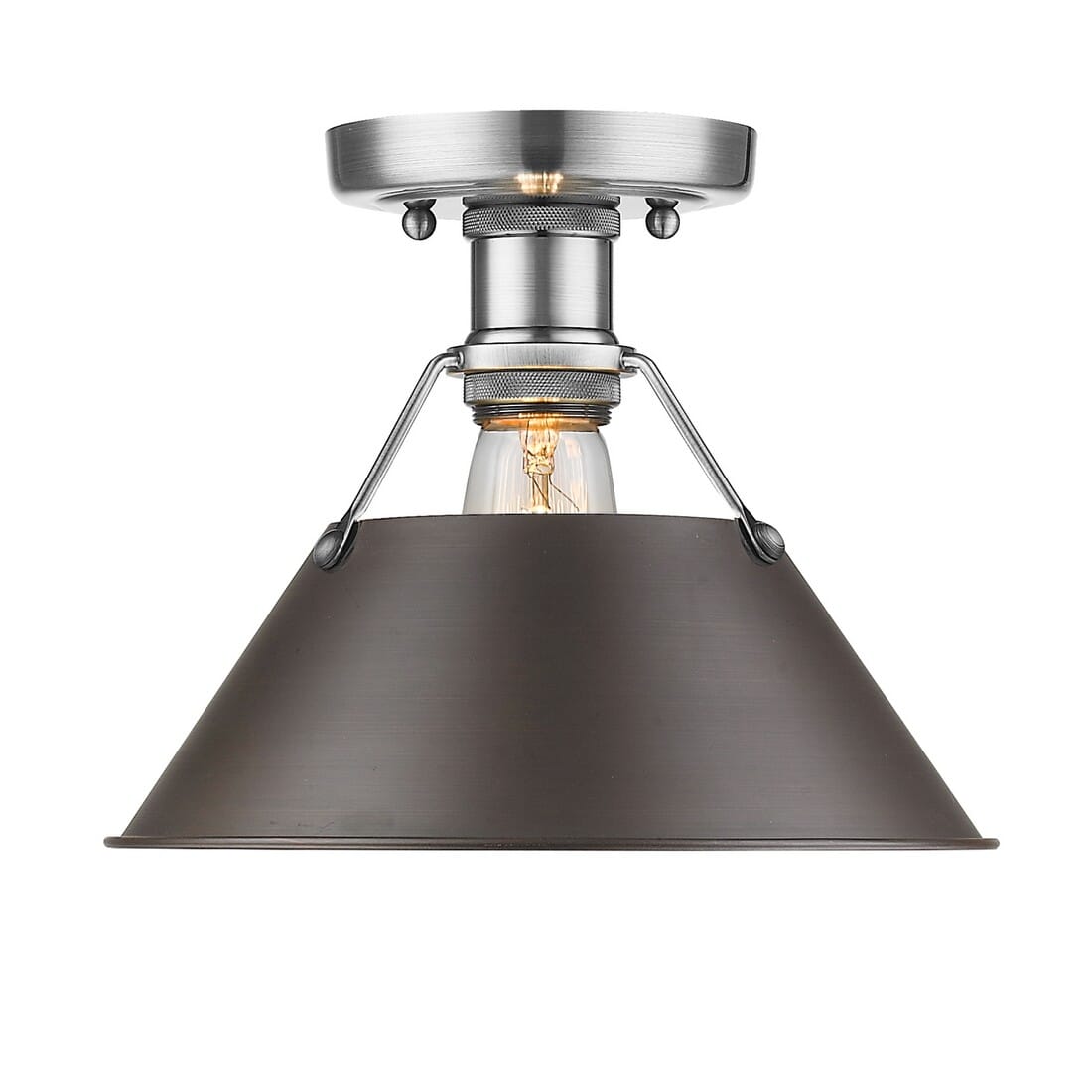 Golden Orwell 10" Ceiling Light in Pewter