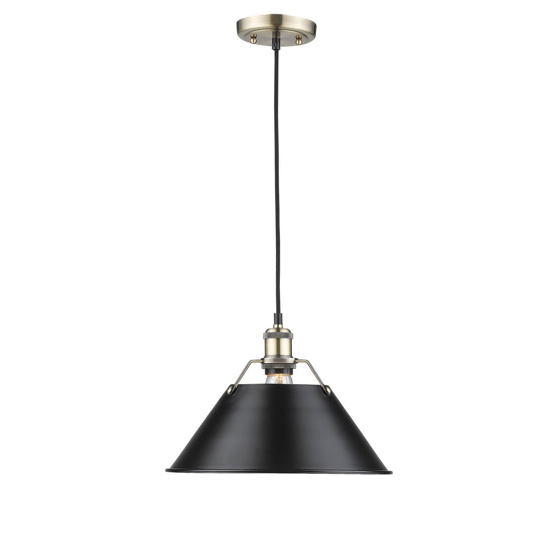 Golden Orwell 10" Pendant Light in Aged Brass