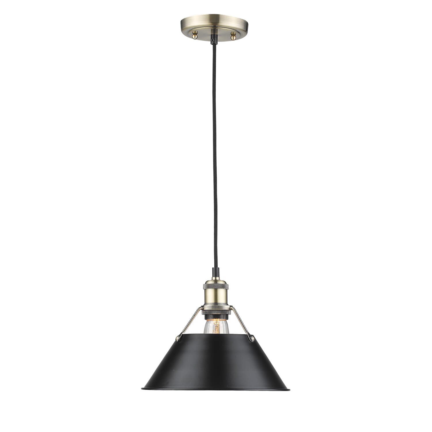 Golden Orwell 9" Pendant Light in Aged Brass