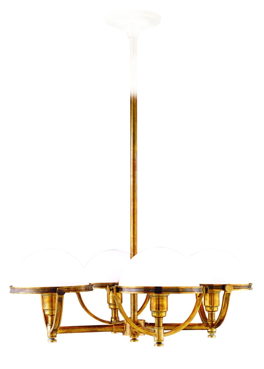 Hudson Valley Stratford 4-Light Chandelier in Aged Brass