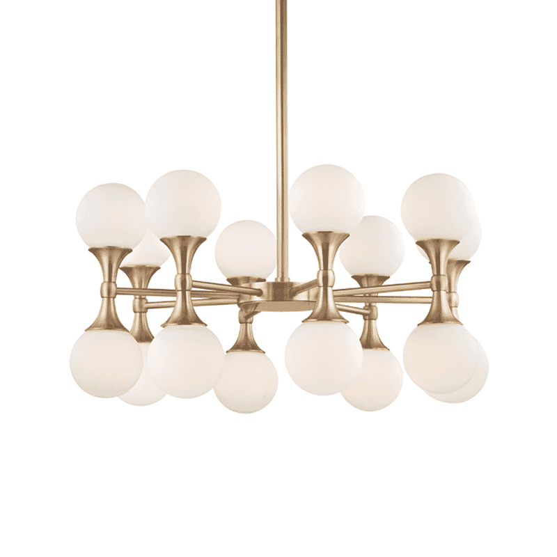 Hudson Valley Astoria 16-Light Chandelier in Aged Brass