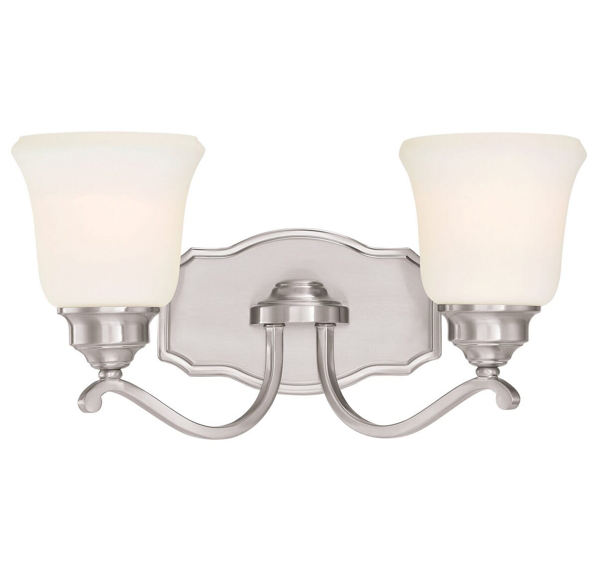 Minka Lavery Savannah Row 2-Light Bathroom Vanity Light in Brushed Nickel