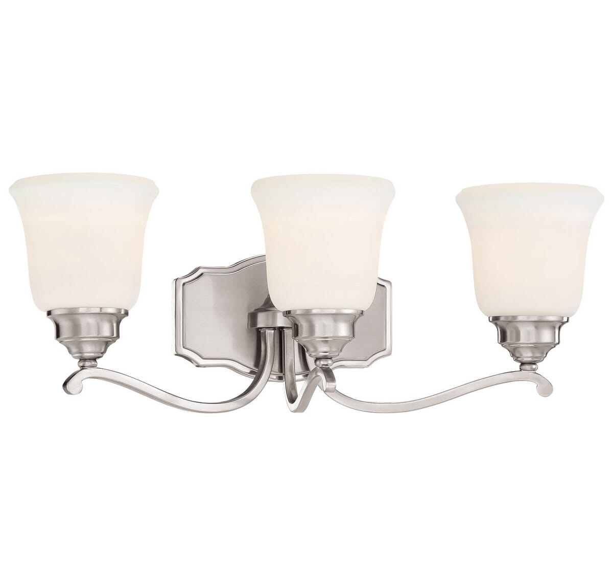 Minka Lavery Savannah Row 3-Light 23" Bathroom Vanity Light in Brushed Nickel