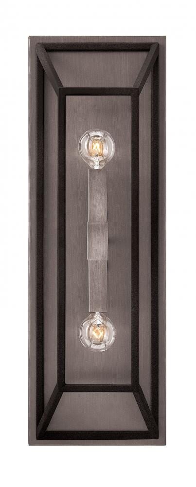 Hinkley Fulton 2-Light Wall Sconce in Aged Zinc