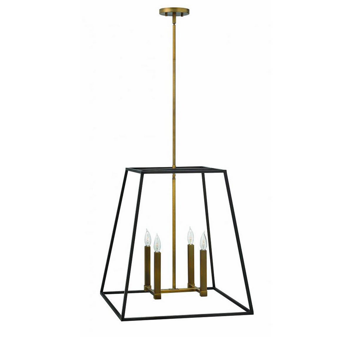 Hinkley Fulton 4-Light Stem Hung Pendant in Bronze