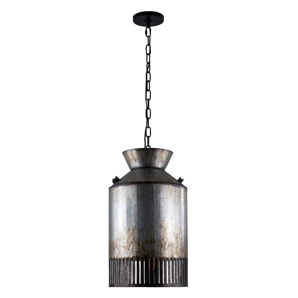 Varaluz Hickory Lane Pendant in Ombre Galvanized Metal