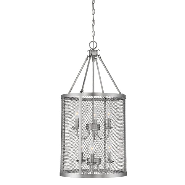 Millennium Lighting Akron 6-Light Pendant in Brushed Pewter