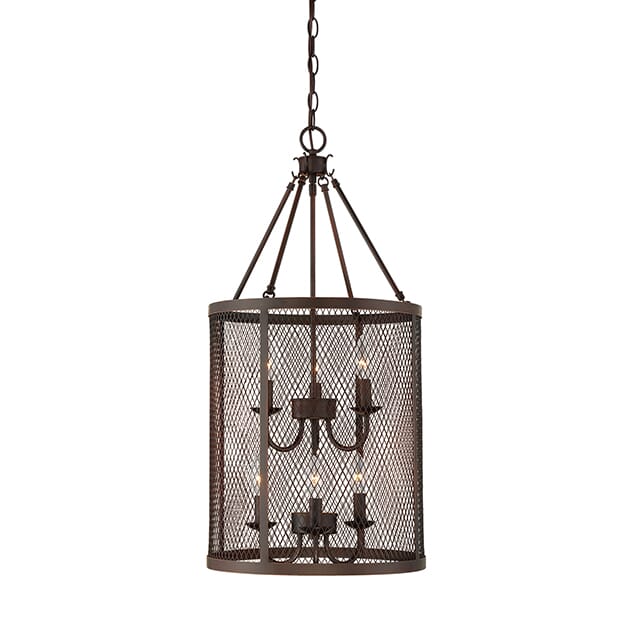 Millennium Lighting Akron 6-Light Pendant in Rubbed Bronze