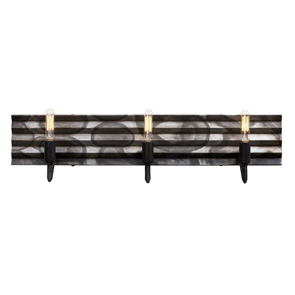 Varaluz Flynne 3-Light 6" Bathroom Vanity Light in Artistic Fired Steel