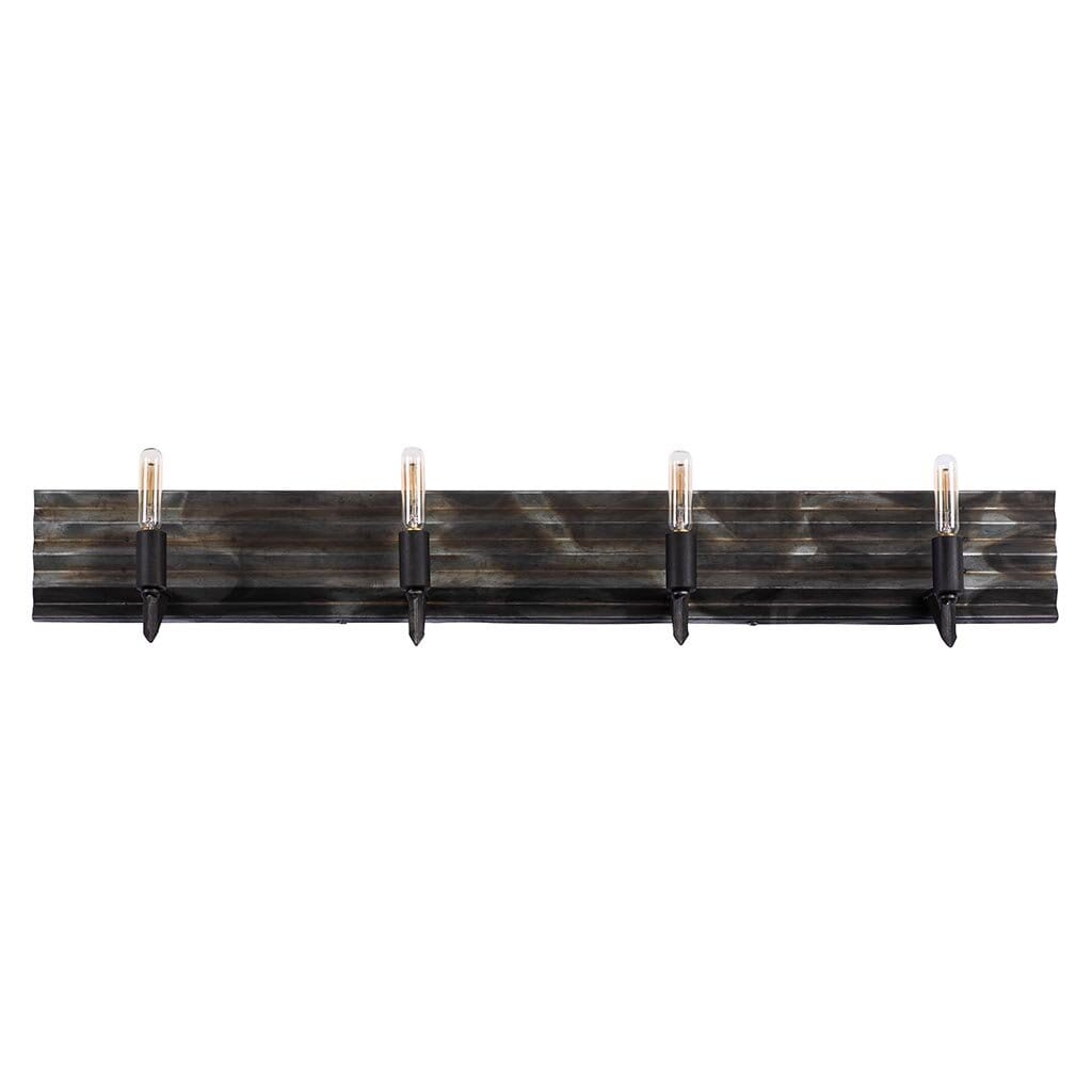 Varaluz Flynne 4-Light 6" Bathroom Vanity Light in Artistic Fired Steel