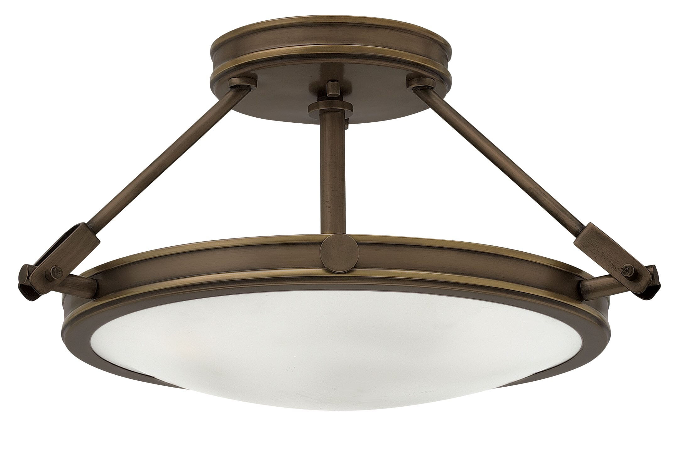 Hinkley Collier LED Semi-Flush Ceiling Light in Light Oiled Bronze