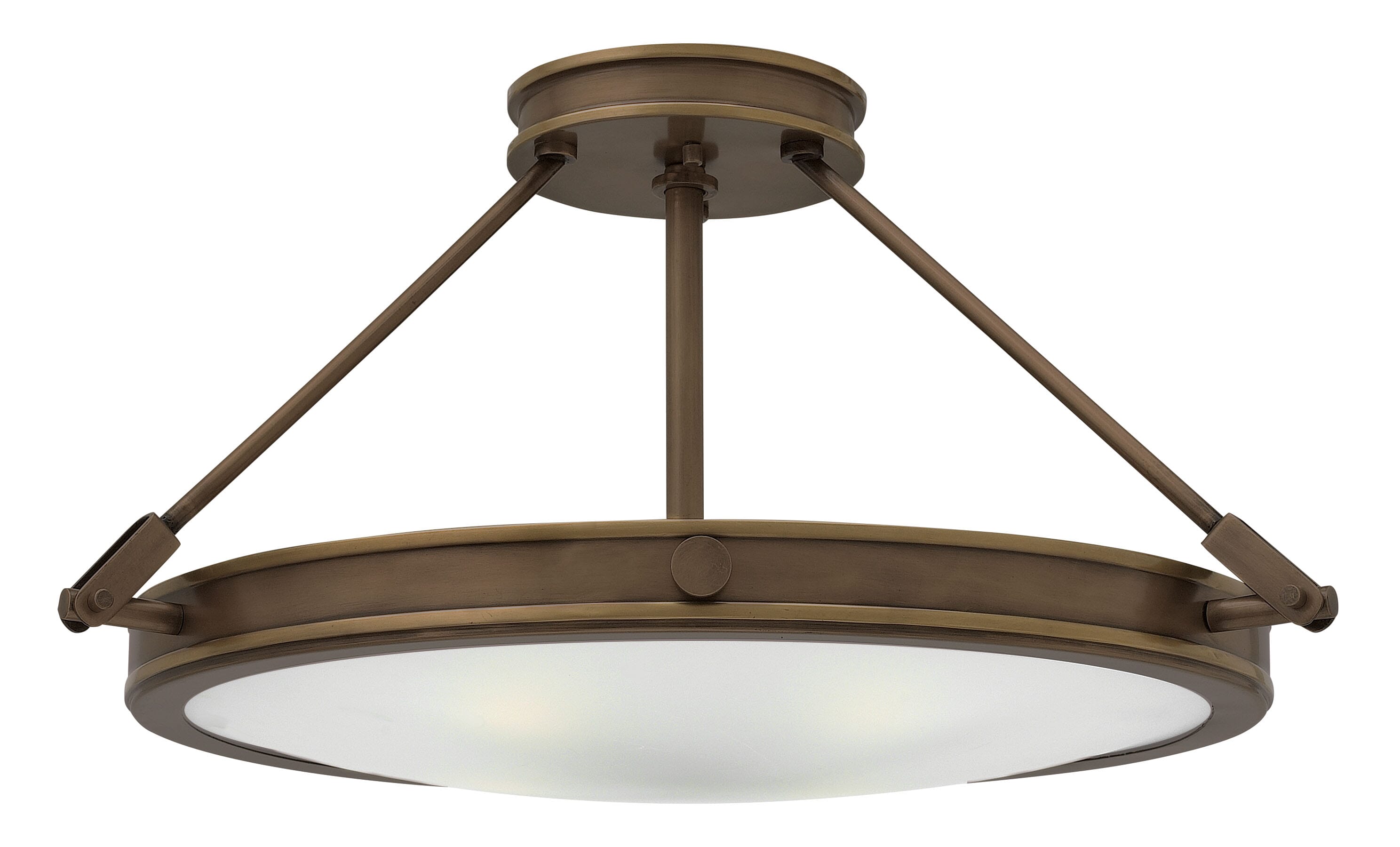 Hinkley Collier 4-Light Semi-Flush Ceiling Light in Light Oiled Bronze