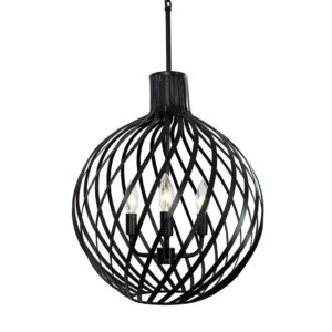 Varaluz Bronwyn 3-Light Pendant Light in Black