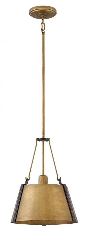 Hinkley Cartwright 1-Light Pendant in Rustic Brass