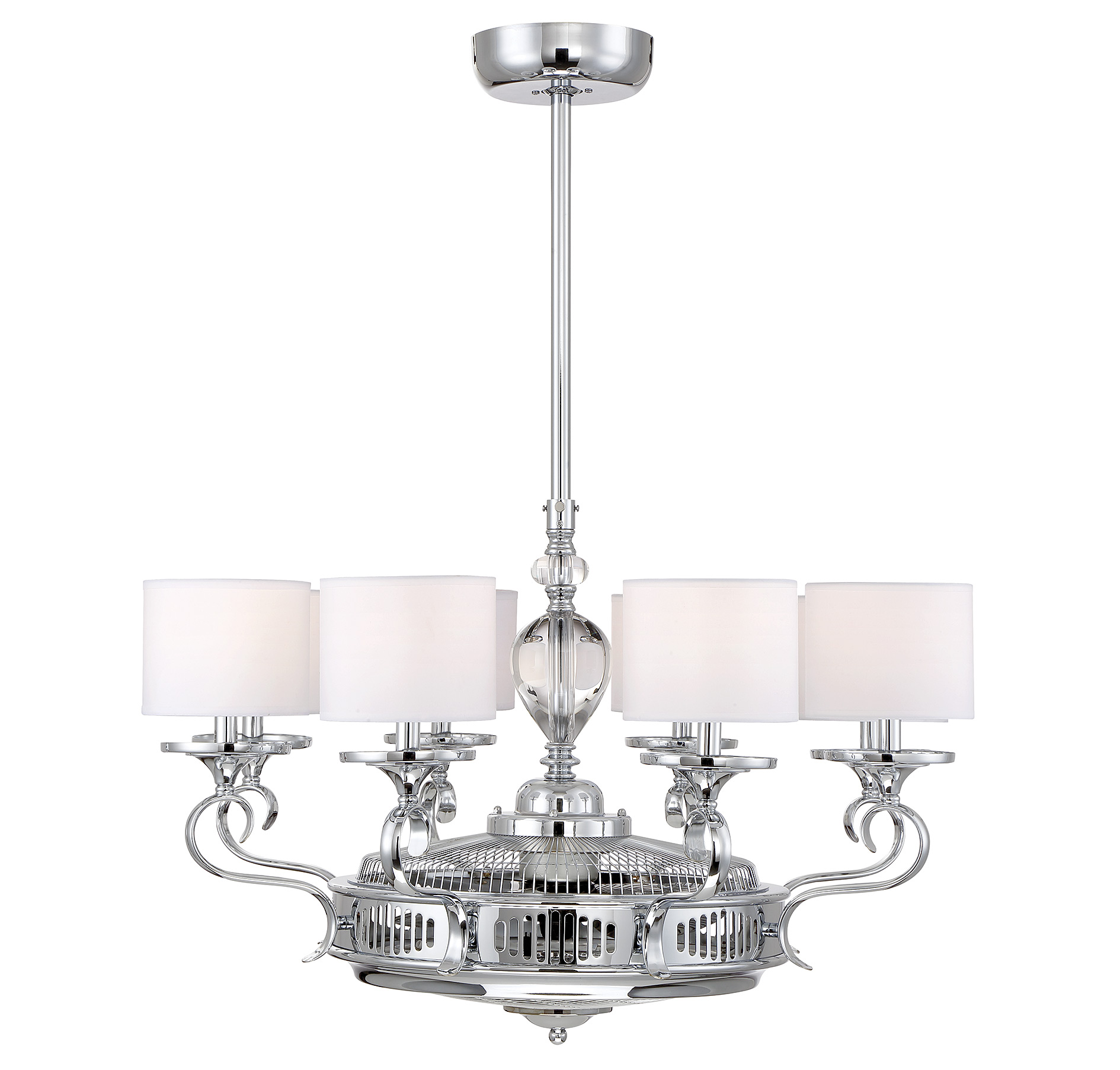 Savoy House Levantara 8-Light Air-Ionizing Fandelier in Chrome