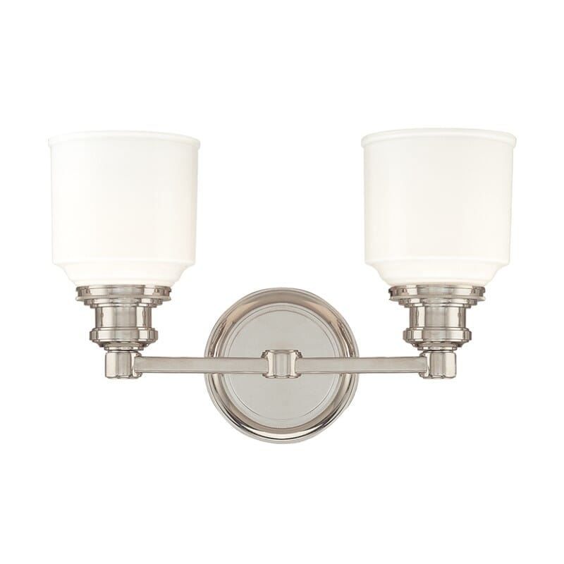 Hudson Valley Windham 2-Light 14" Bathroom Vanity Light in Polished Nickel