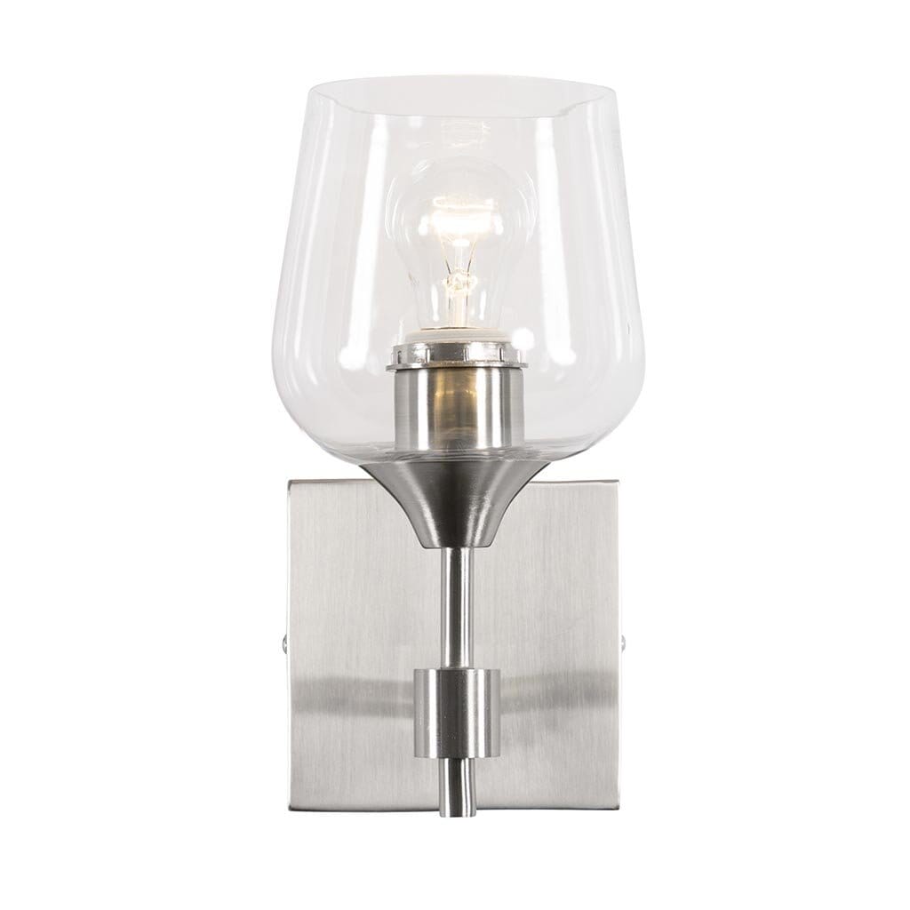 Varaluz Margaux 10" Bathroom Vanity Light in Satin Nickel