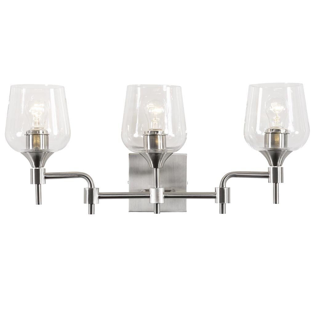 Varaluz Margaux 3-Light 10" Bathroom Vanity Light in Satin Nickel