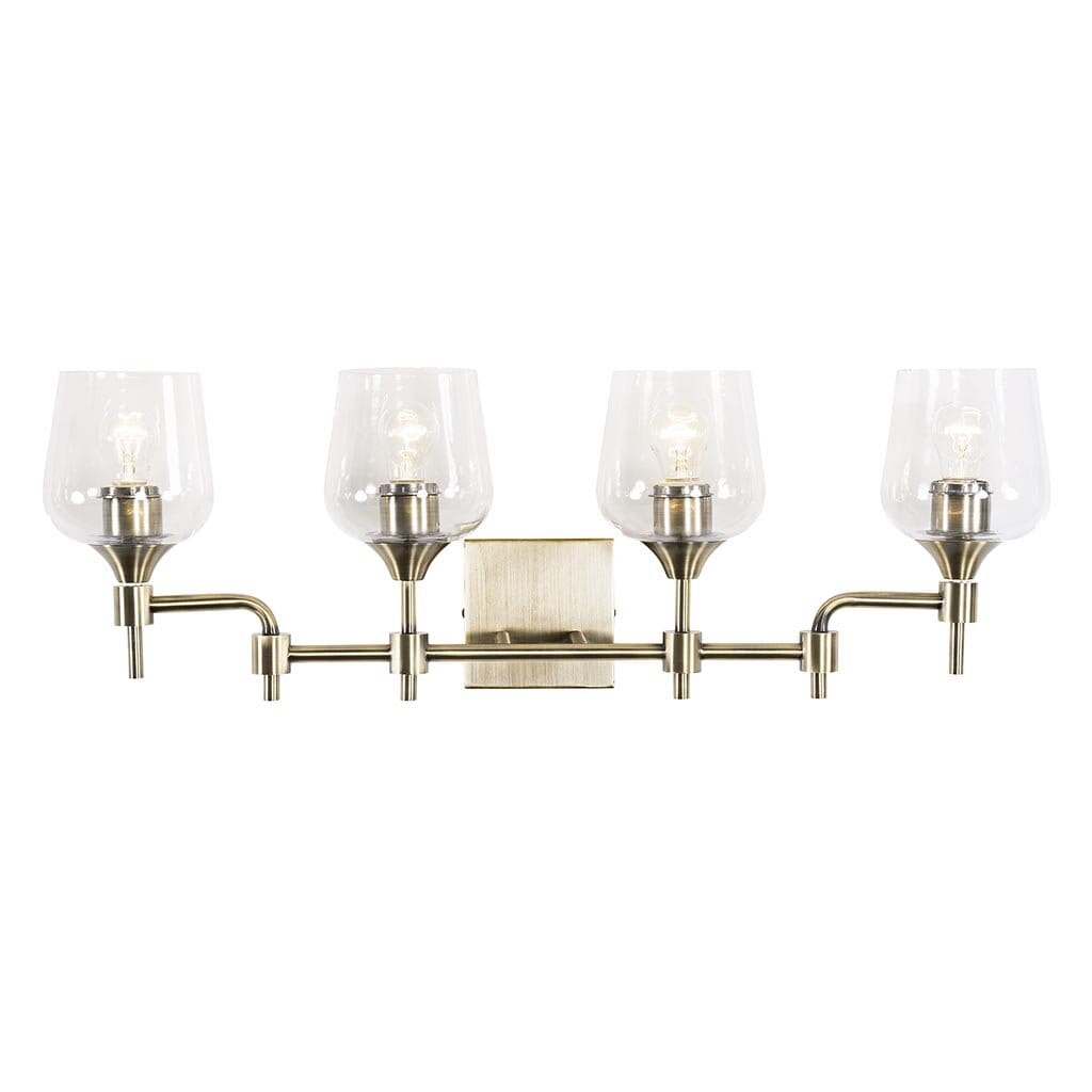 Varaluz Margaux 4-Light 10" Bathroom Vanity Light in Antique Brass