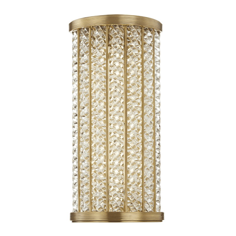 Hudson Valley Shelby 7" Bathroom Vanity Light in Aged Brass