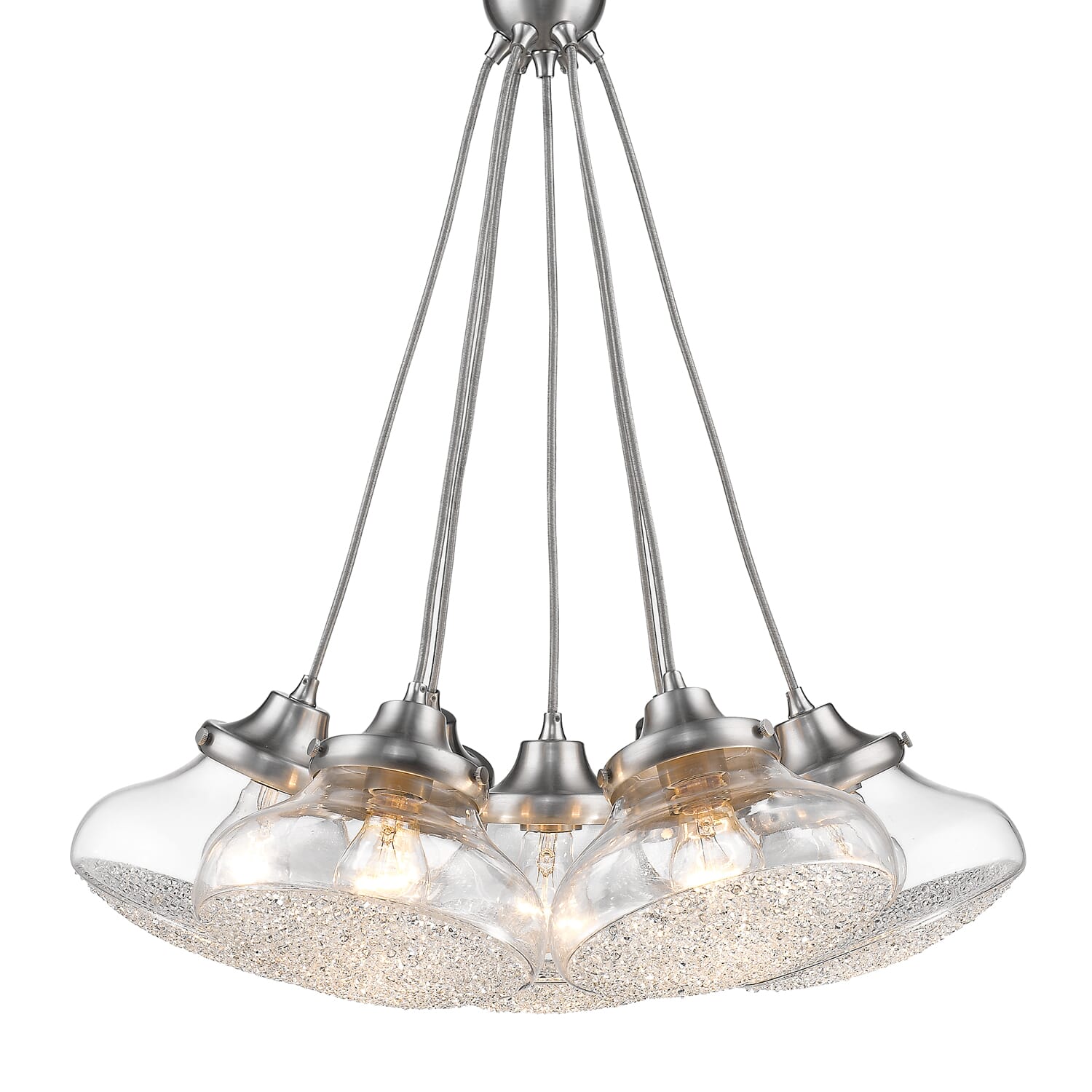 Golden Asha 7-Light 27" Pendant Light in Pewter