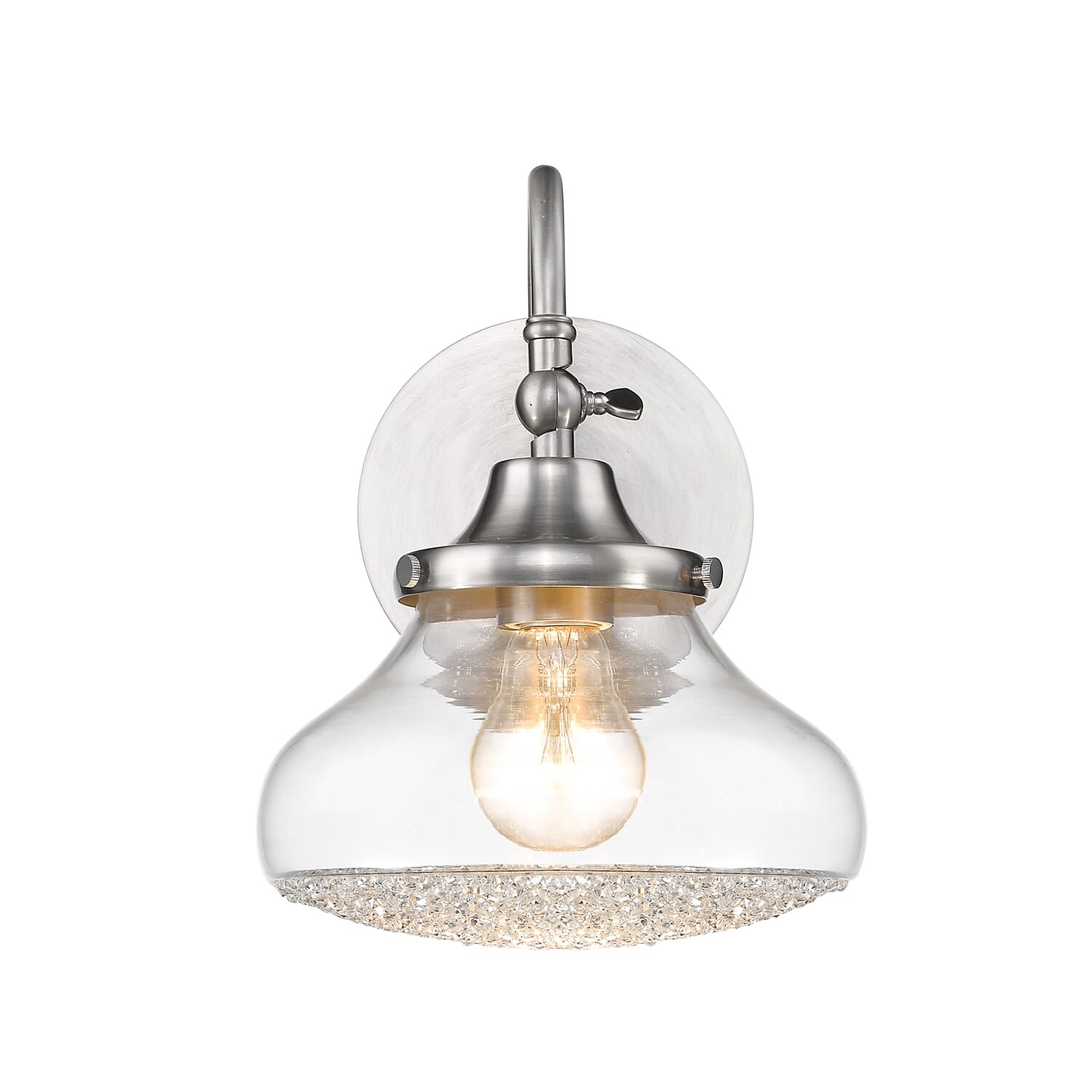 Golden Asha 8" Bathroom Vanity Light in Pewter