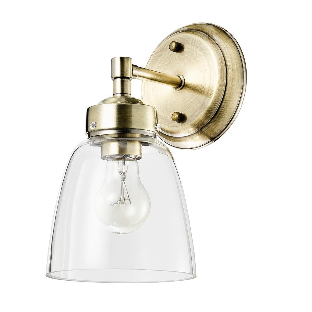 Varaluz Helena 11" Bathroom Vanity Light in Antique Brass