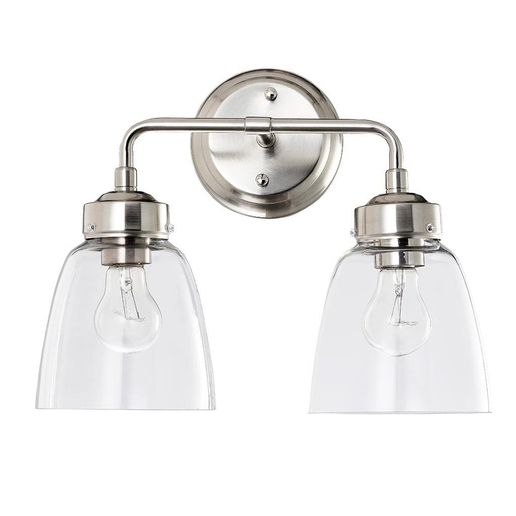 Varaluz Helena 2-Light 12" Bathroom Vanity Light in Satin Nickel