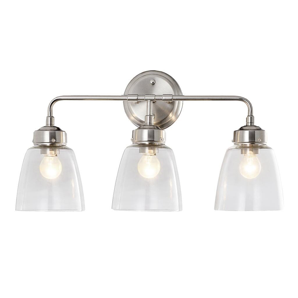 Varaluz Helena 3-Light 22" Bathroom Vanity Light in Satin Nickel