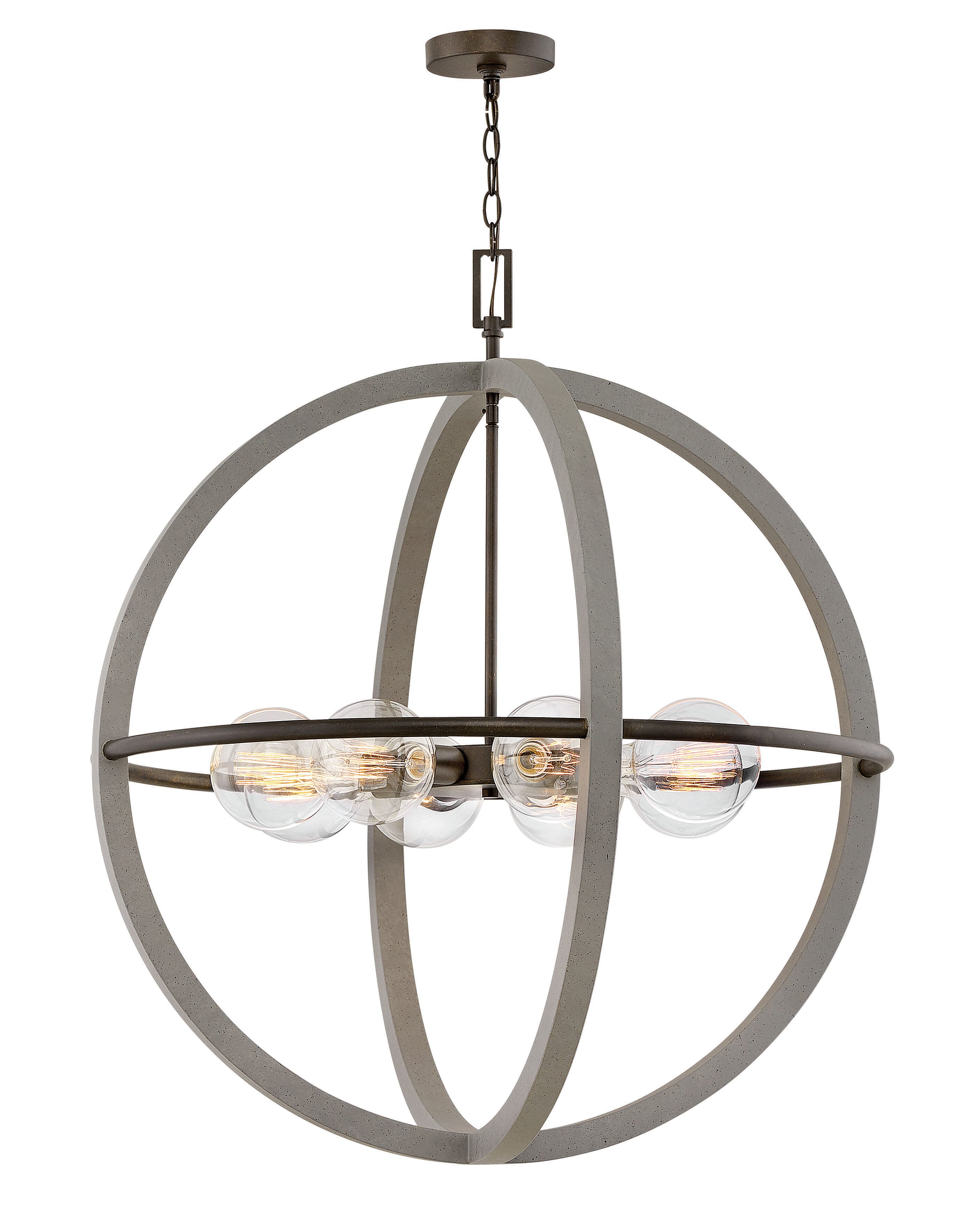 Hinkley Bodie 8-Light Chandelier in Dark Cement