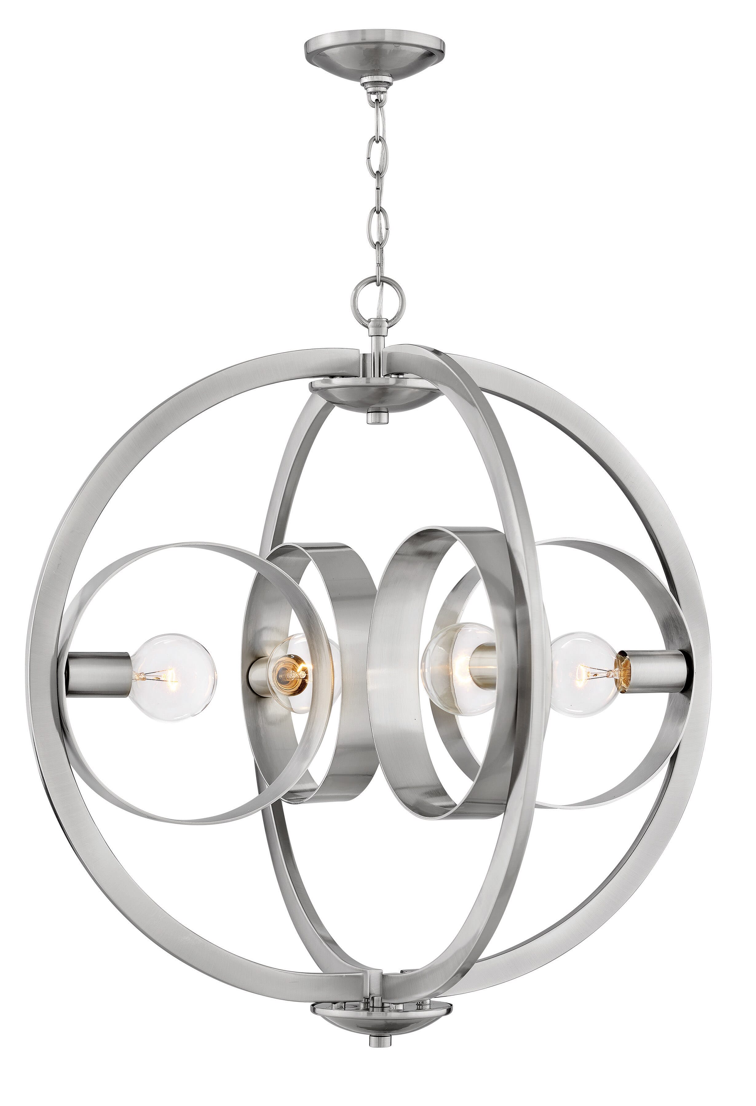 Hinkley Orson 4-Light Single Tier Chandelier in Brushed Nickel