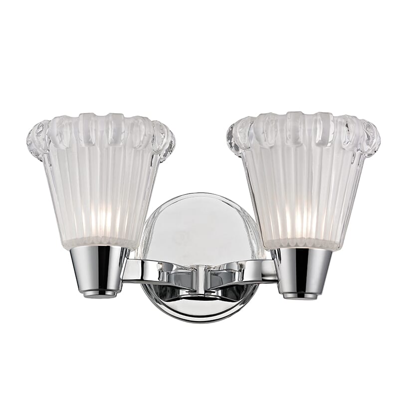 Hudson Valley Varick 2-Light 12" Bathroom Vanity Light in Polished Chrome